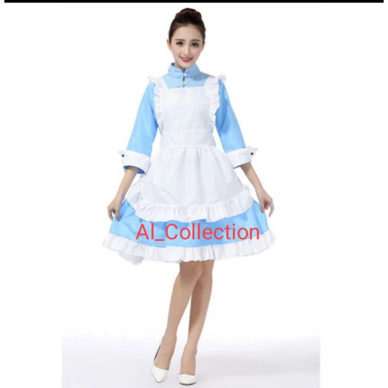 Costume Cosplay Maid Blue Versi Alice &amp; Marry