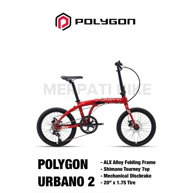 Polygon Urbano 2 Sepeda Lipat Folding Bike 20 inch Urbano 2