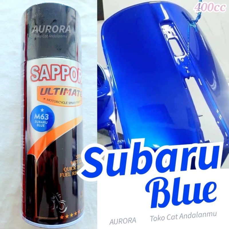 Cat Pilok Sapporo M63 Subaru Blue 400ml Biru Tua Metalik Metalic Metallic Met Pilox Pylox Saporo