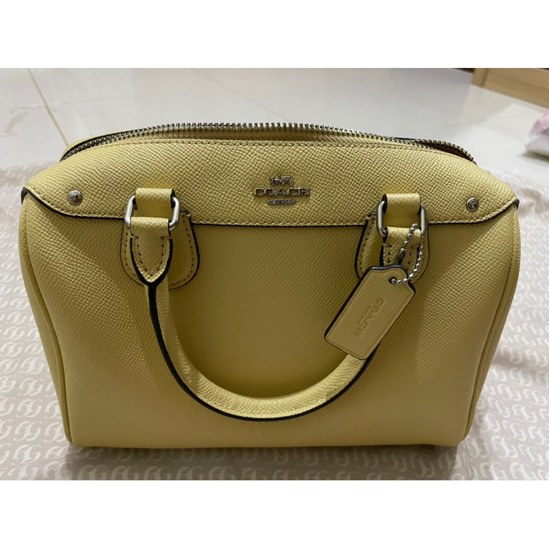 Coach Bennett F31082 with Daisy Lining Yellow Leather Cross Body Bag