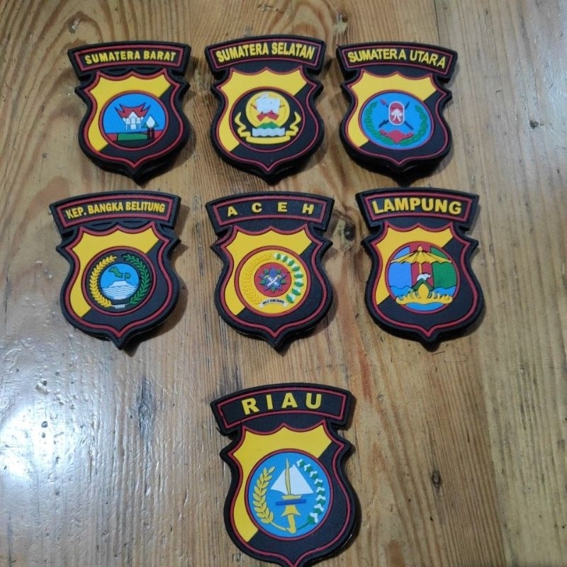 Patch Rubber Polda Sumatra, Aceh,Lampung dan Riau