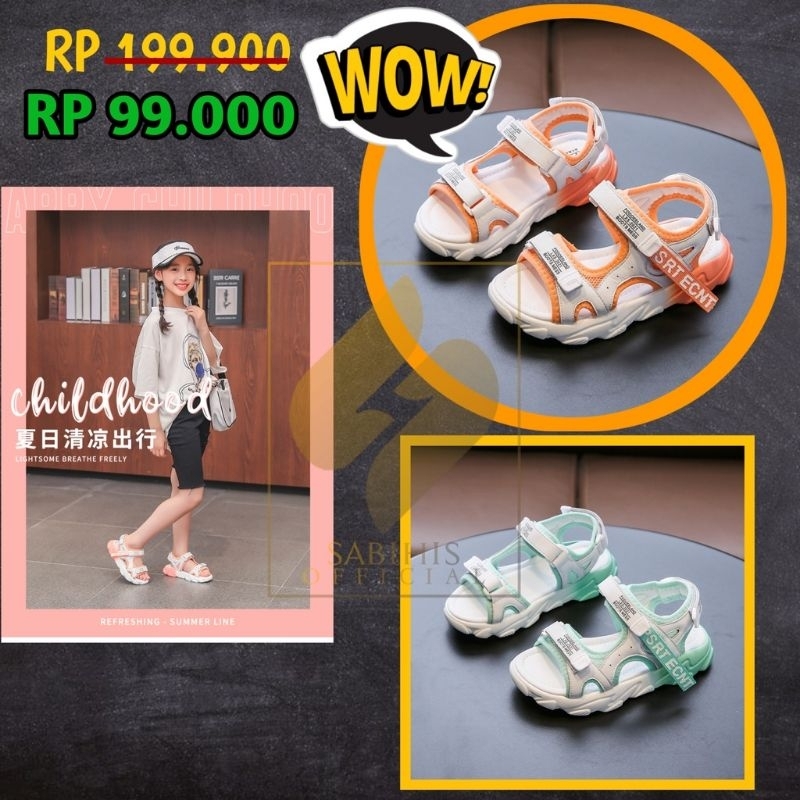 sendal gunung anak perempuan usia 2 3 4 5 6 7 8 9 10 11 12 tahun sendal perempuan sneaker sendal gun