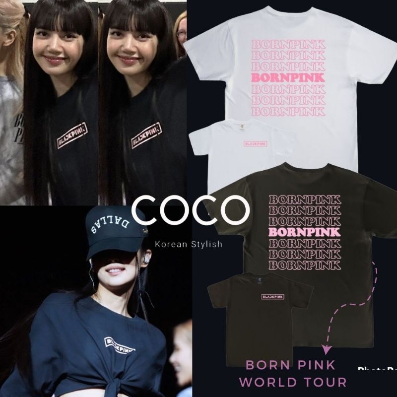 kaos blackpink konser bornpink lisa jisoo jennie rose versi gradasi korean kpop