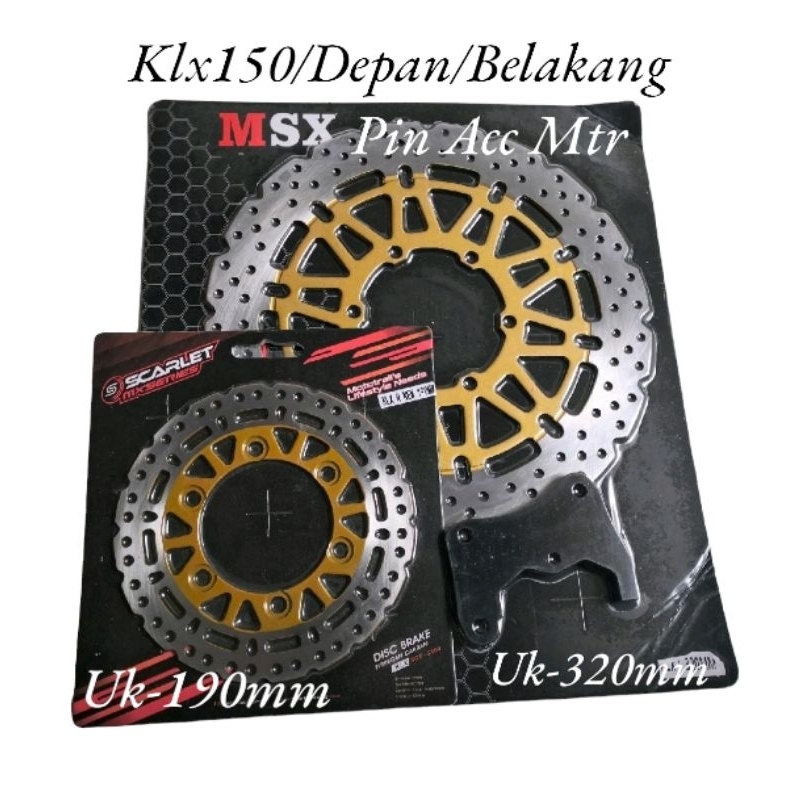 Piringan Cakram Depan/Belakang Set Klx150/D-Tracker Old New Supermoto Model Delkevic