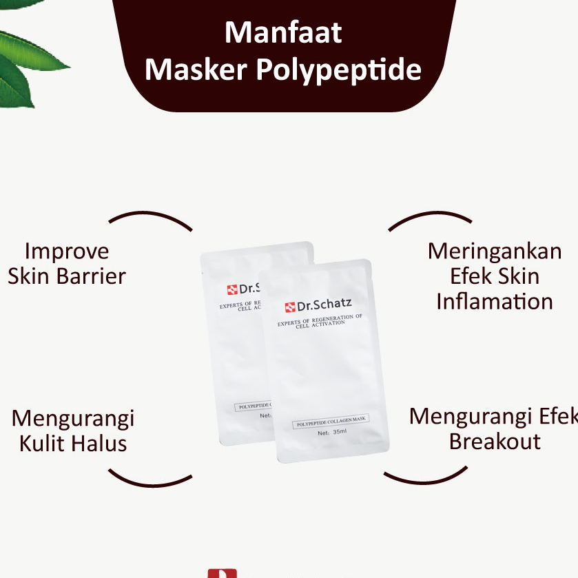 Masker DR SCHATZ Mengurangi Kerutan Halus Mengurangi Kemerahan dan Jerawat pada Wajah