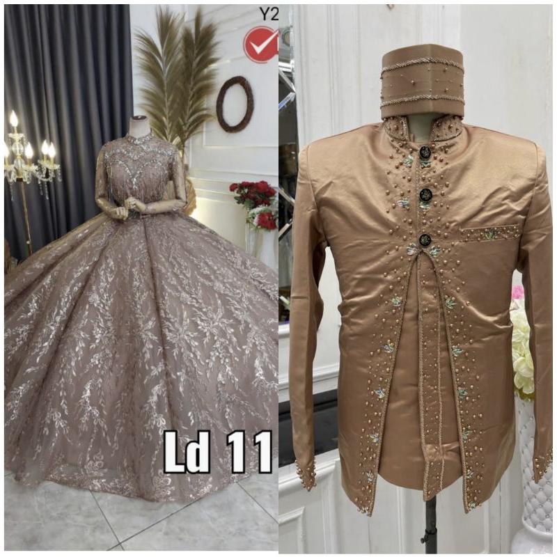 GAUN WEDDING COUPLE BARBIE JUMBO//GAUN PENGANTIN MEWAH BEREKOR//GAUN//KEBAYA