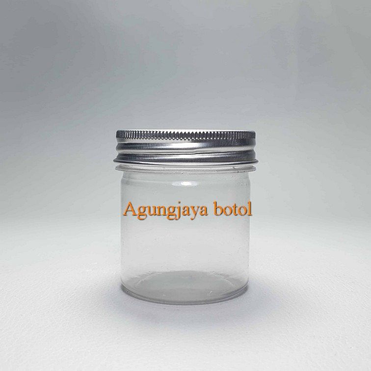 Toples Pet 100 Ml Pet Slay Natural Tutup Alu Ulir / Toples Bawang Goreng / Toples Snack / Toples Sel