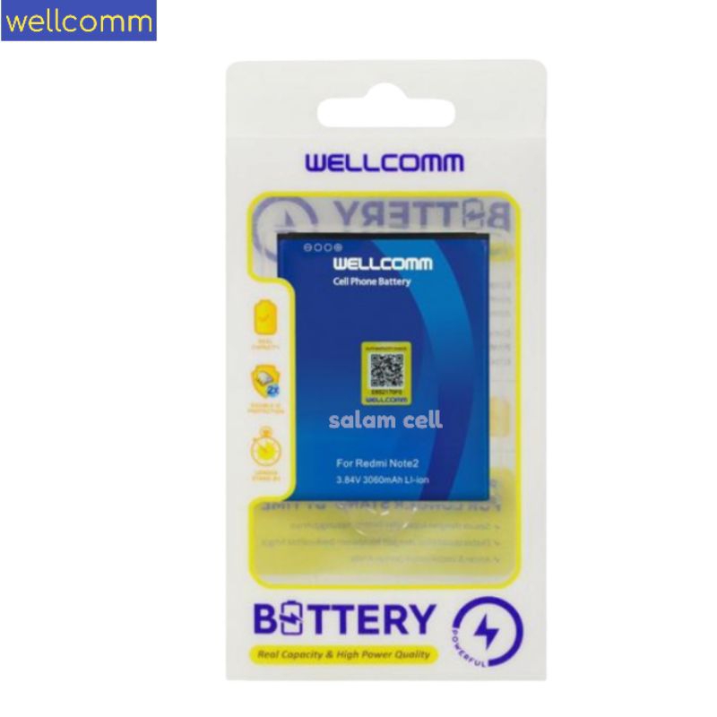 Baterai Xiaomi Redmi Note 2 BM45 Original Wellcomm Bergaransi