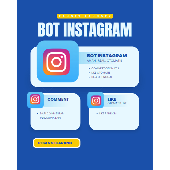 [PROMO] bot instagram otomatis LIKE dan KOMENTAR Bergaransi