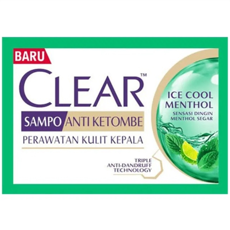 Clear Shampoo Ice Cool Menthol Renceng 9ml x 12pcs