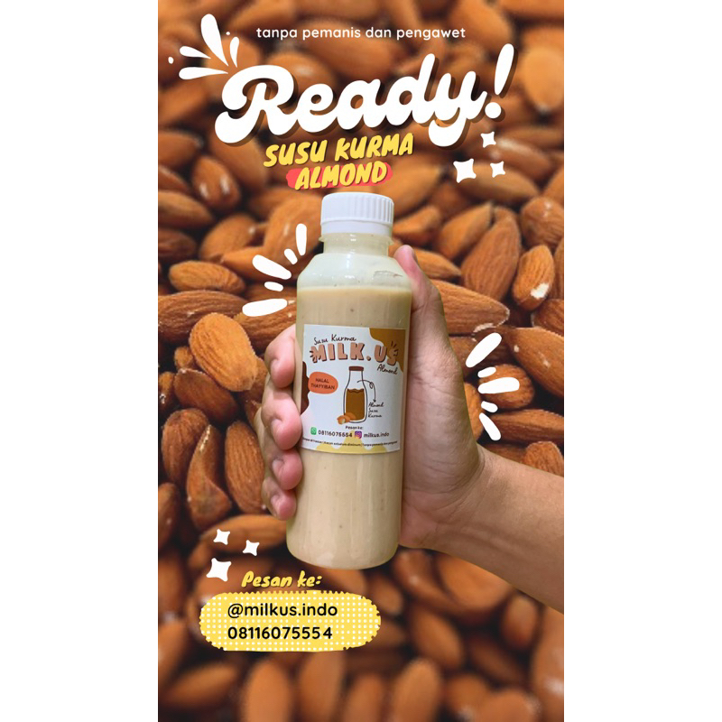 

Susu Kurma ALMOND Asi Booster Minuman Sehat Fresh Homemade 250ml