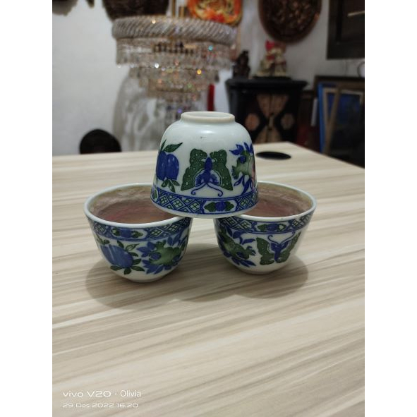 Cawan China Keramik Kuno Jadul Antik
