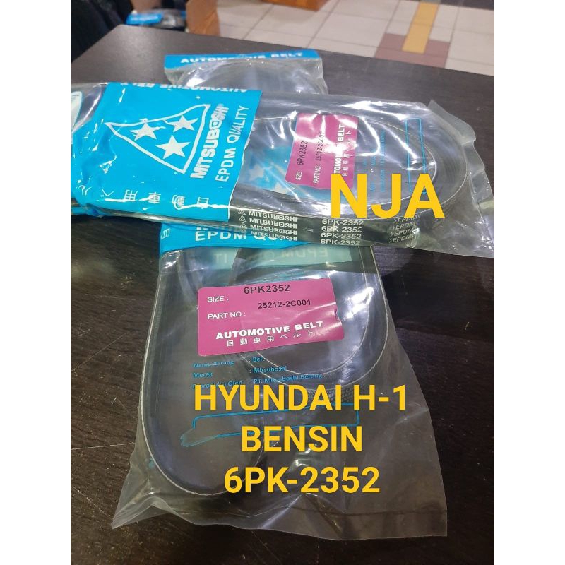 FAN VAN V BELT TALI KIPAS 6PK2352 HYUNDAI H 1 H1 H-1 BENSIN 6PK-2352