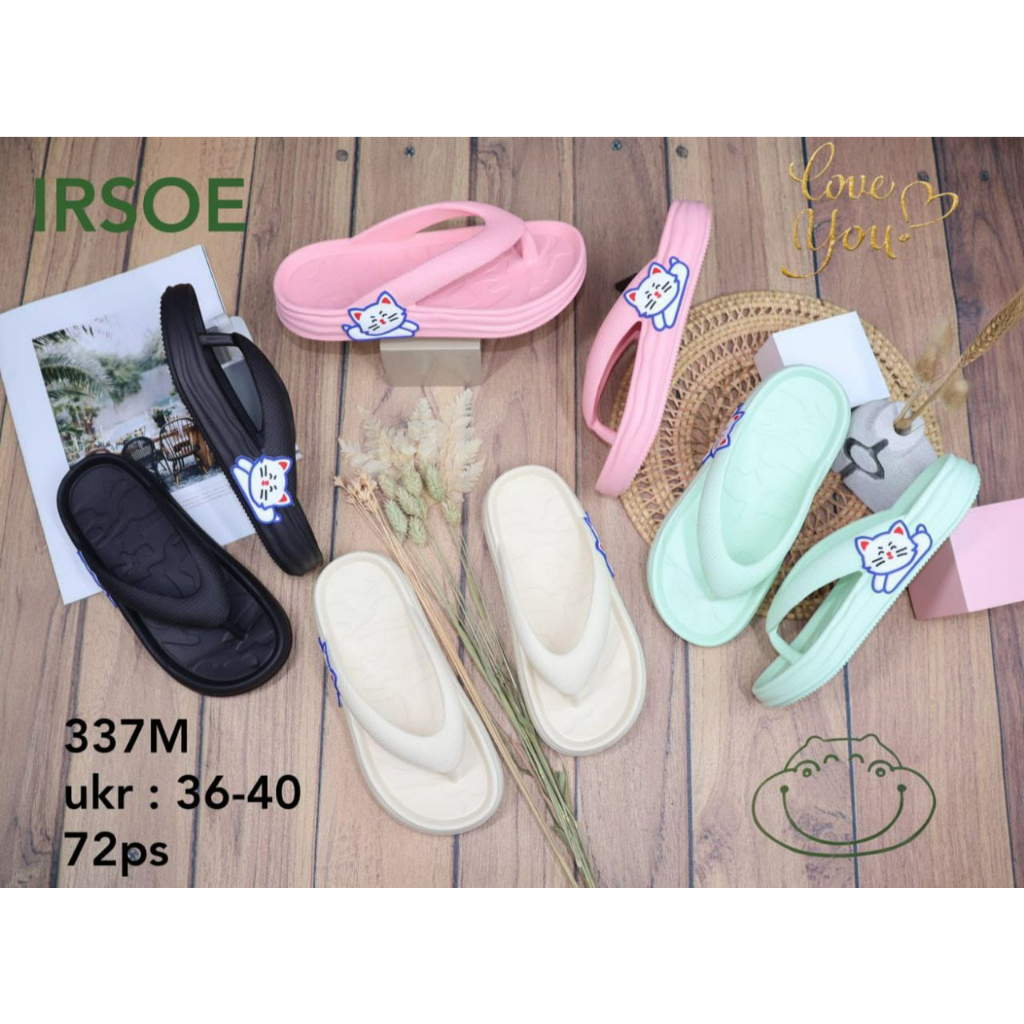 Sandal Jepit Perempuan Model Cute Cat IRSOE 337M