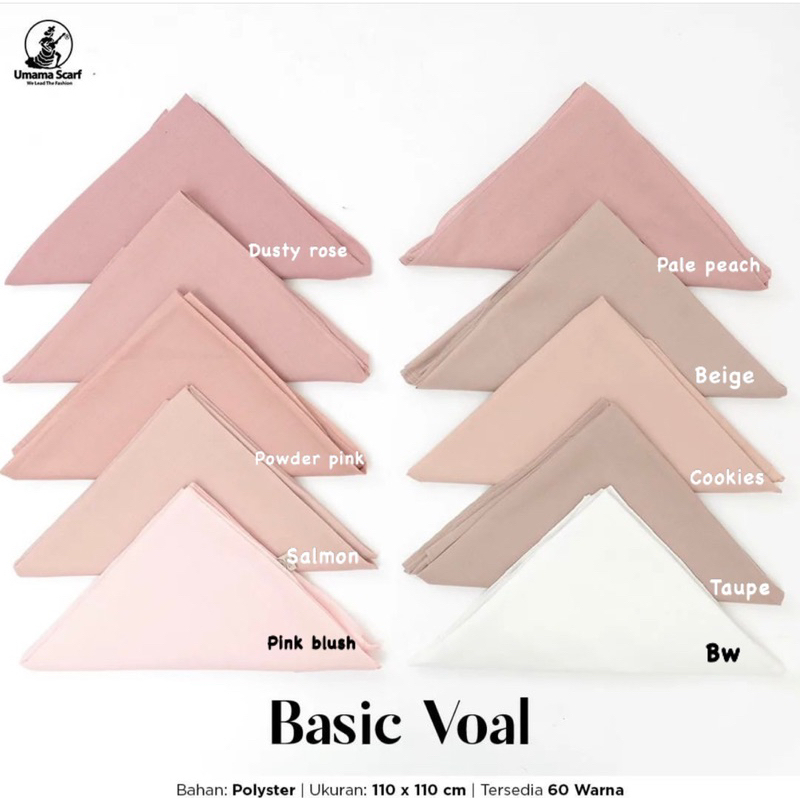 SQUARE BASIC VOAL ORI UMAMA SCARF TERMURAH / SEGIEMPAT VOAL (1KG MUAT 10PCS