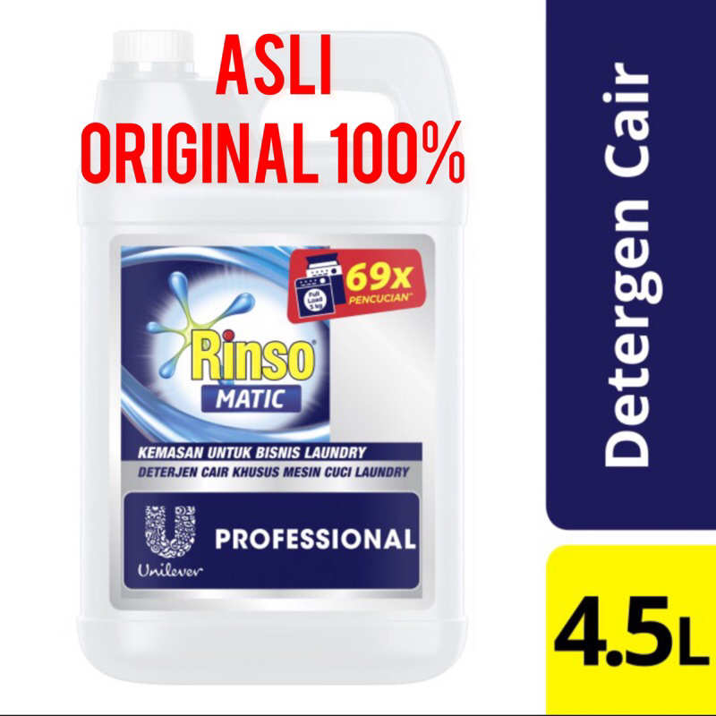 Sabun Cuci Pakaian Baju Rinso Matic Asli original Professional Detergen Deterjen Detergent Cair Laun