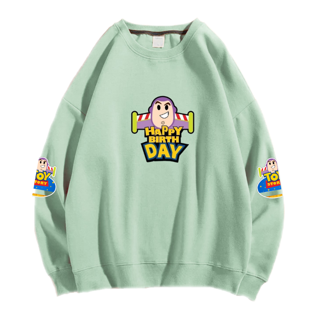 HAPPY BIRTHDAY TOY SWEATER CREWNECK PRIA WANITA Size M-XXL ANAIRA