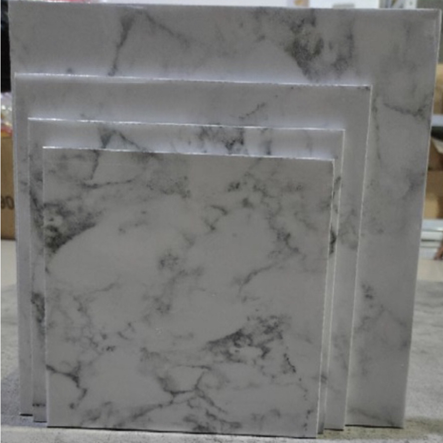 ALAS TATAKAN KUE MARBLE WHITE/BLACK