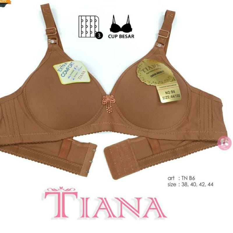 Bra Import Tianaa B6 Bra Wanita Cup Besar Bahan Lembut Dan Nyaman Tanpa Kawat Kait 3 Bayar diTempat COD