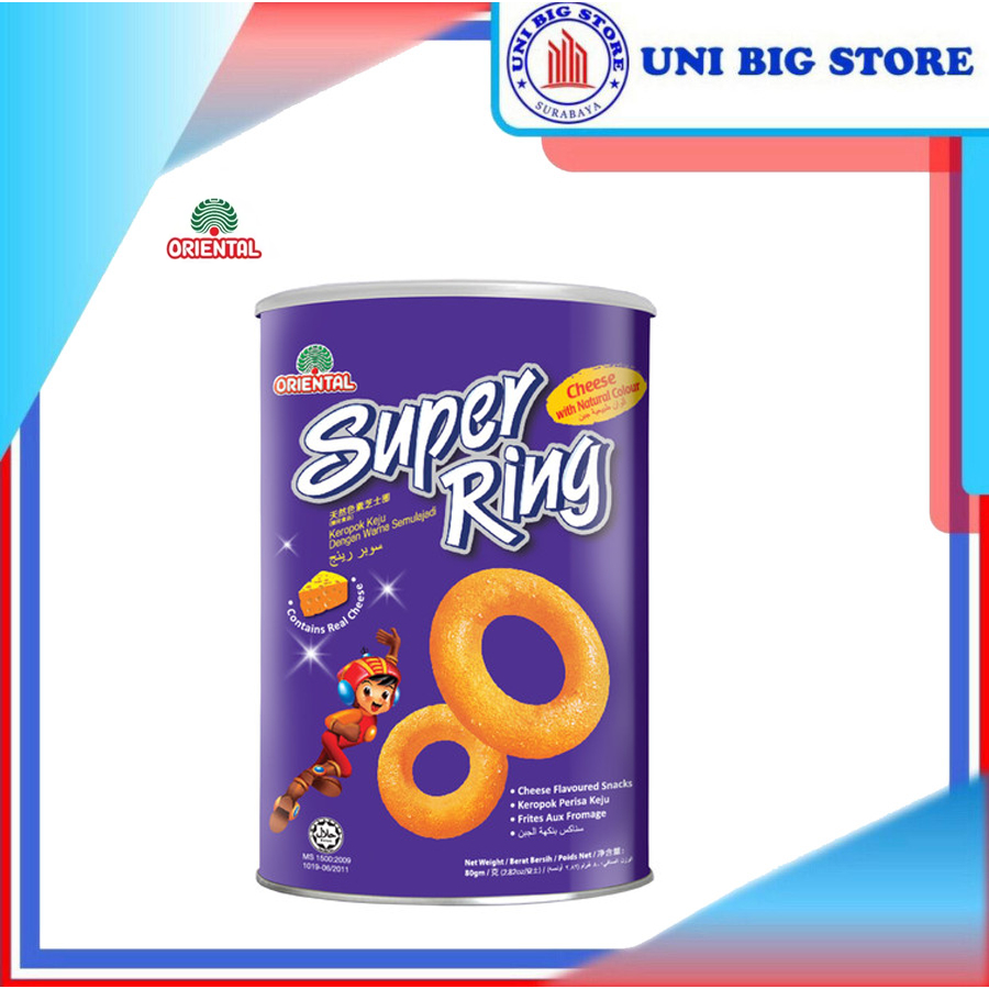 

Oriental Super Ring Snack Keju 80 gr Kaleng Cheese