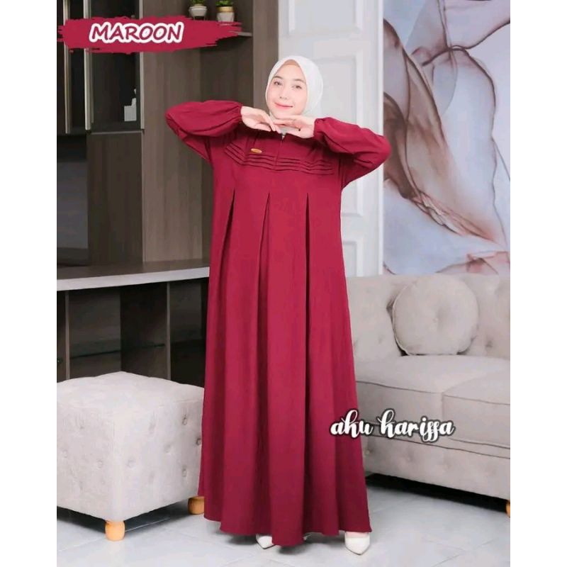 gamis wanita dress wanita crinkle Anzala dress aku karissa