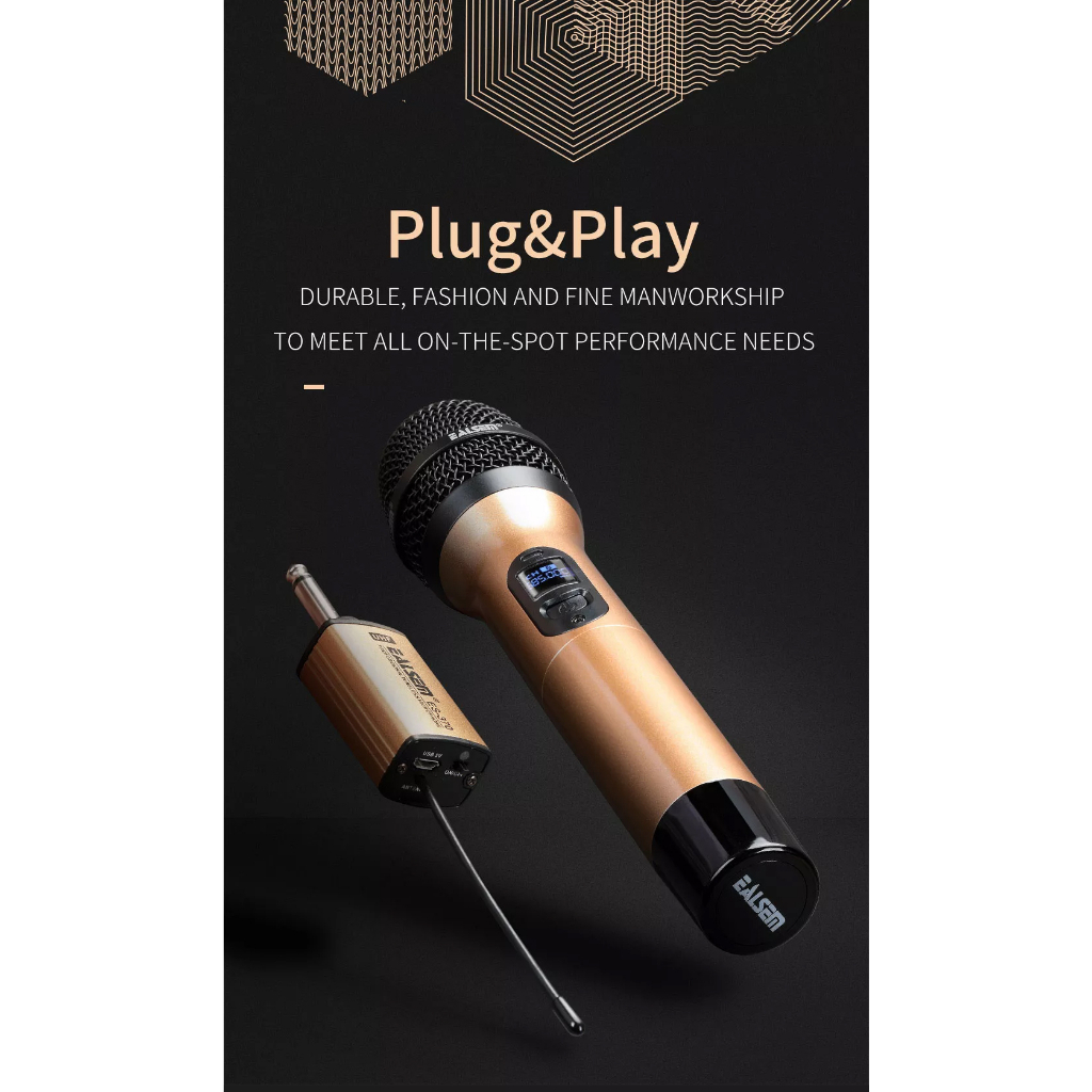 Mic Wireless Universal Ealsem ES-101 UHF