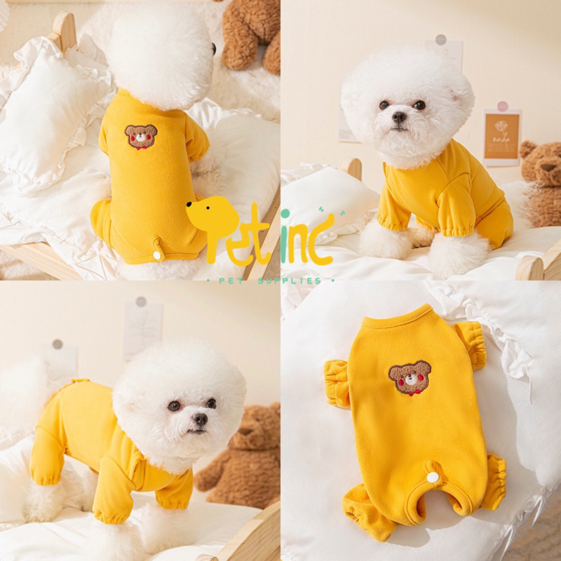 Clementine bear super soft korea belly cover pajama