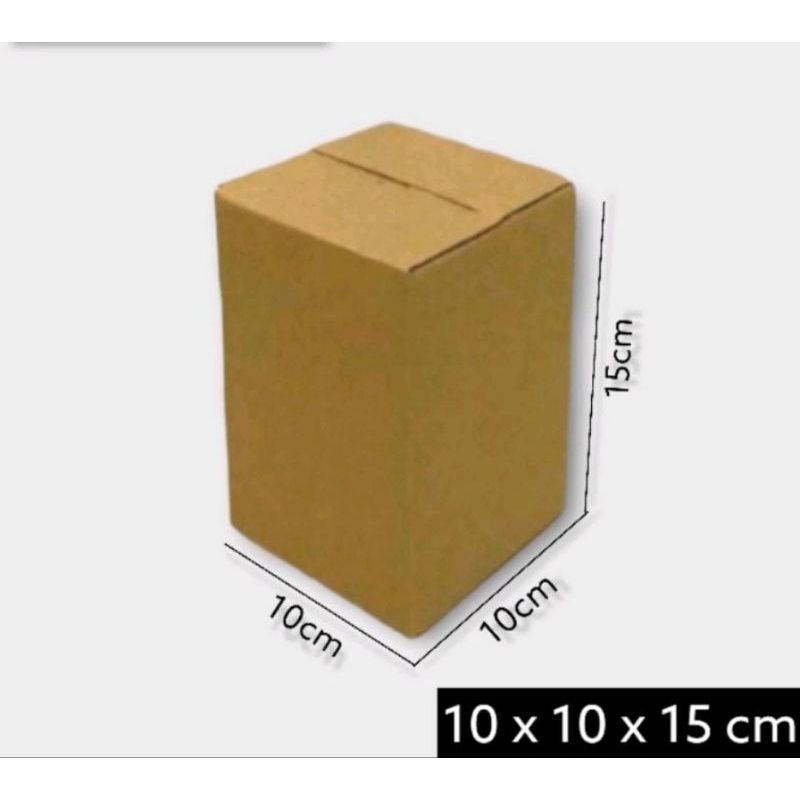 

Kardus box Ukuran 10x10x15 cm Single wall polos