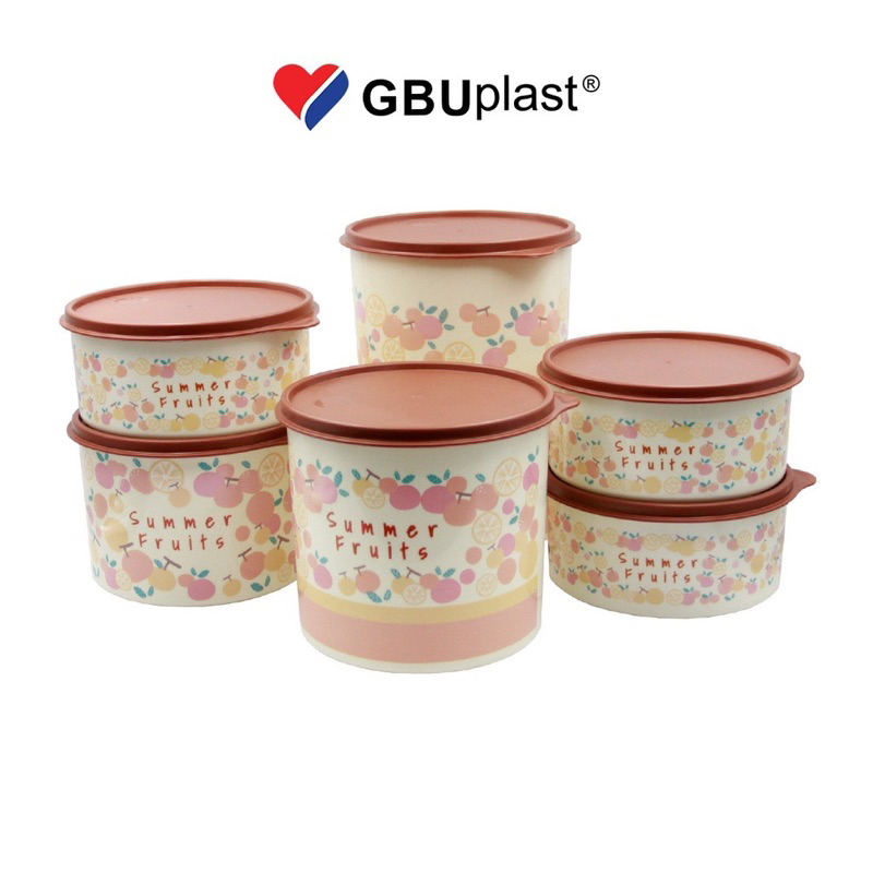 Toples Kue Kering isi 6pcs FREE 2 Toples Random Sealware Summer Joy GBU