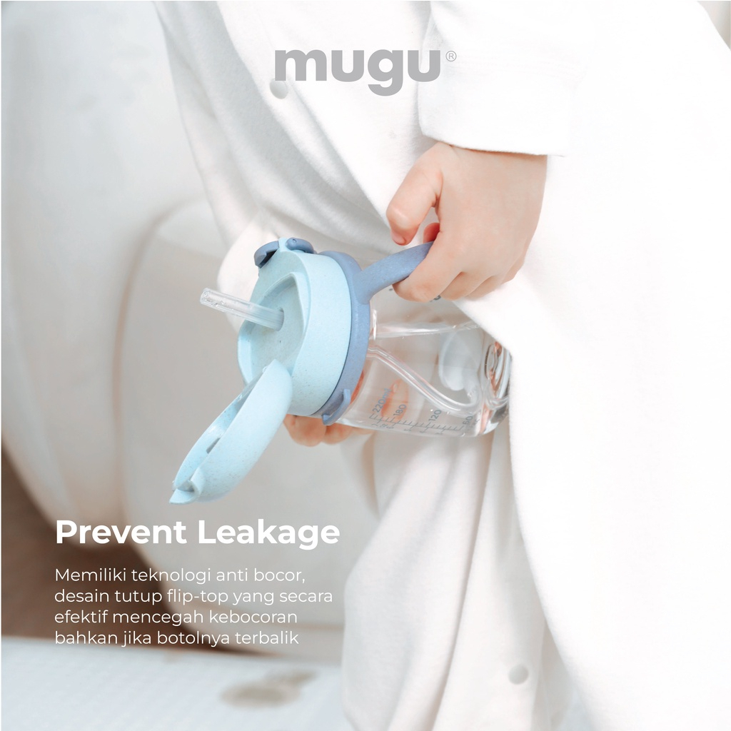 Mugu Wheat Straw Tritan Training Bottle Botol Minum Bayi 350ml