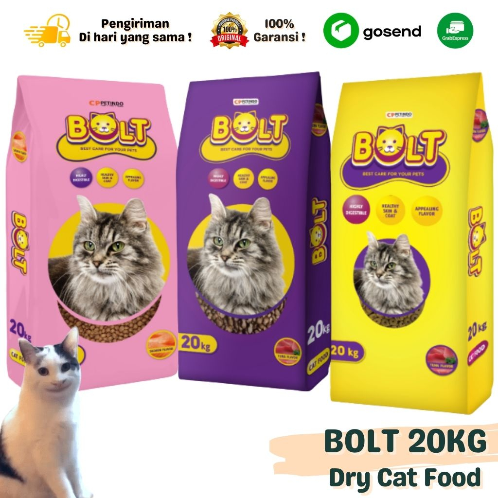 Makanan Kering Dry Cat Food BOLT 20 KG Murah