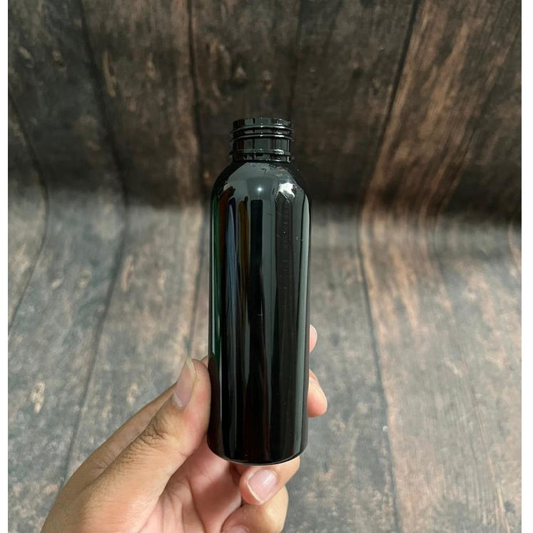 Botol plastik hitam BR 100ml / 100 ml (hanya botol saja)