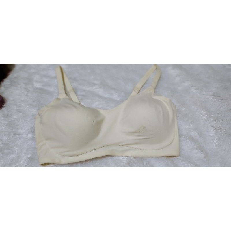 bra wacoal tanpa kawat putih gading