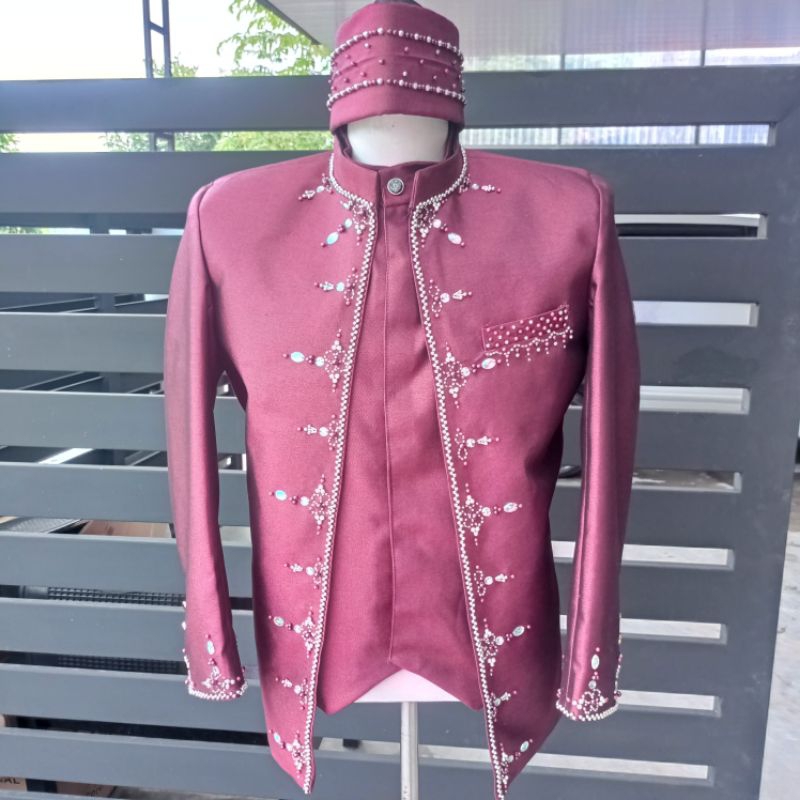 beskap pengantin / baju pengantin / basofi /baju adat pengantin