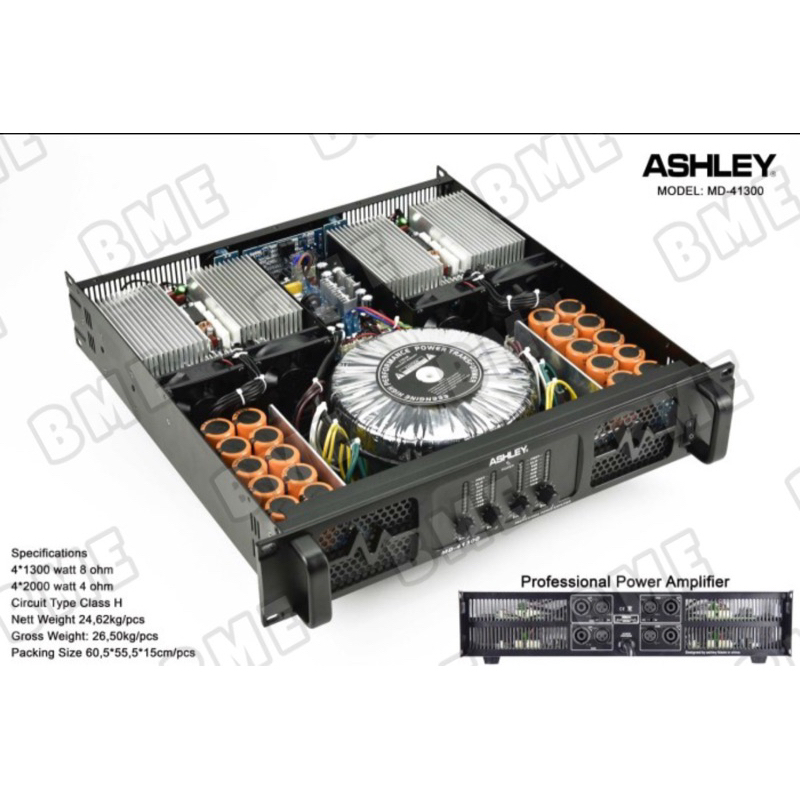 power amplifier ashley MD41300 MD 41300 4CH 4 x 1300 watt original