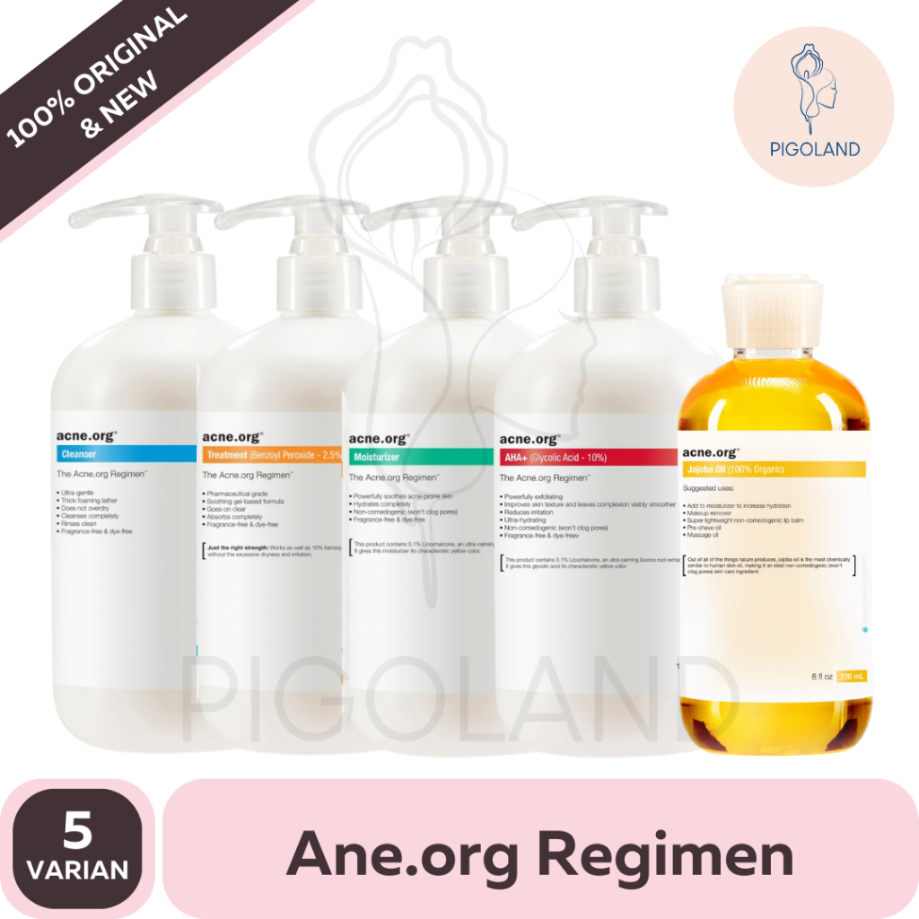 Acne.org Acne Org Cleanser Moisturizer Treatment AHA+ 16 oz / 472 ml