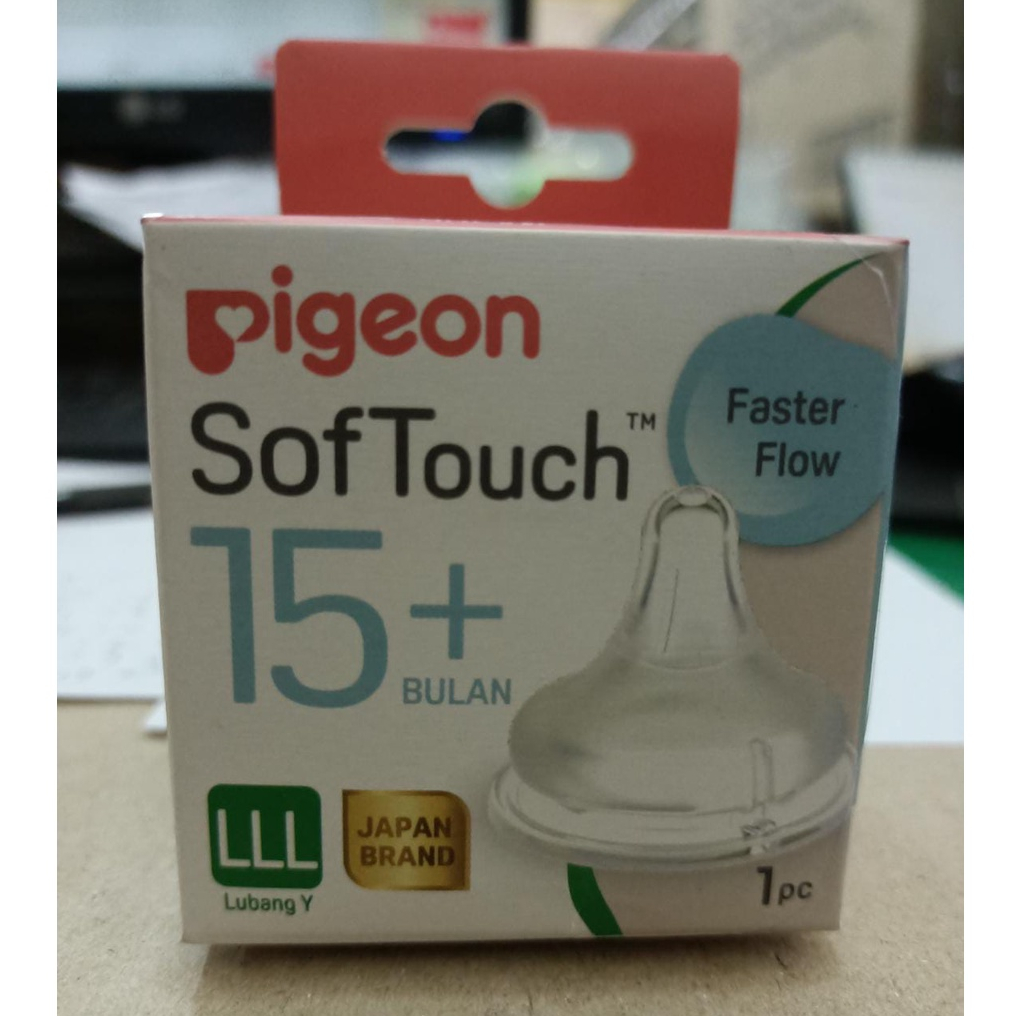 Pigeon Peristaltic plus nipple LLL 1PC Softtouch wide neck dot bayi dot botol susu