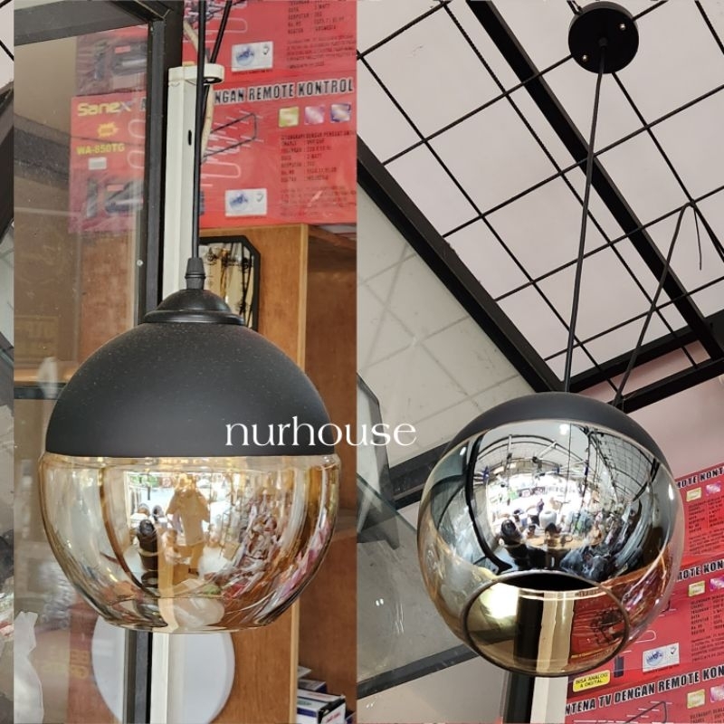 lampu gantung minimalis dual tone vintage mewah