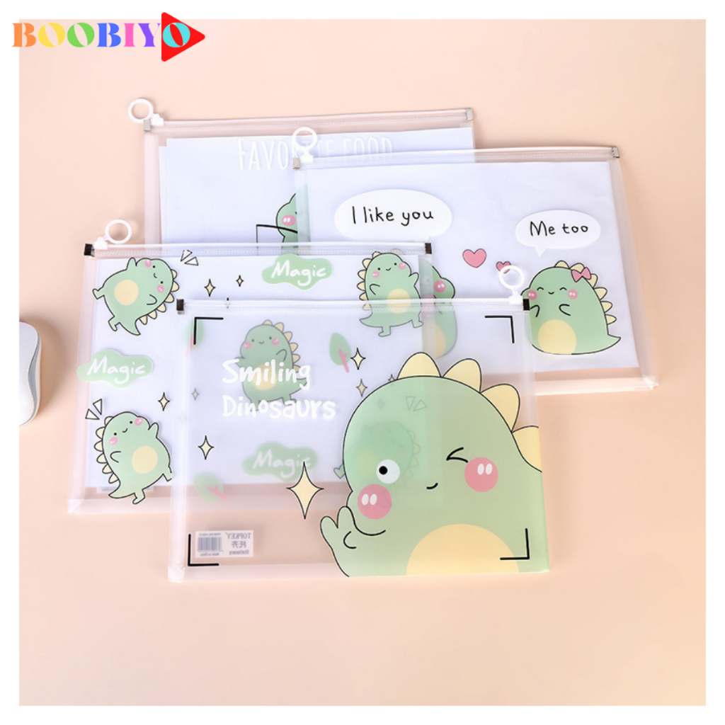 

Storage Pouch A4 File Transparan Dino (isi 3) /Map Dino Bening A4