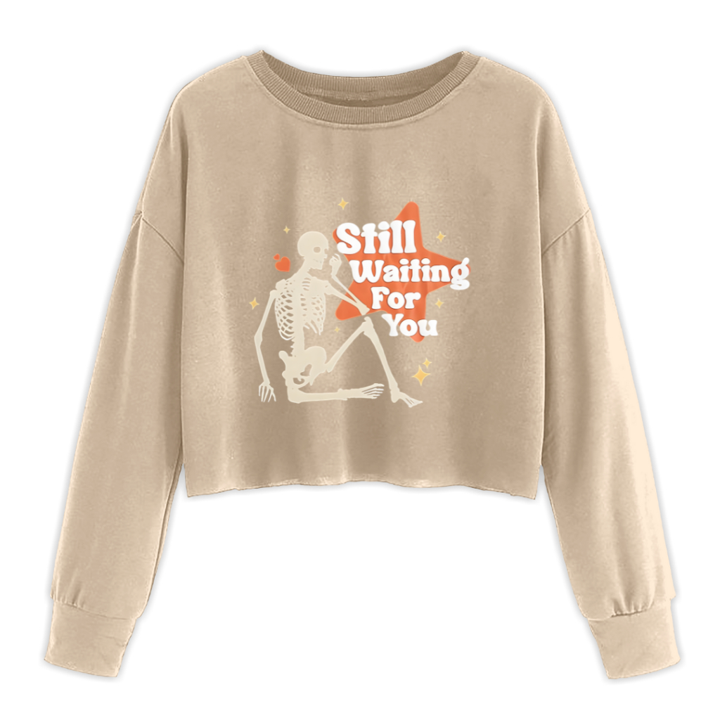 SWEATER CROP STILL WAITING FOR YOU ANAIRA