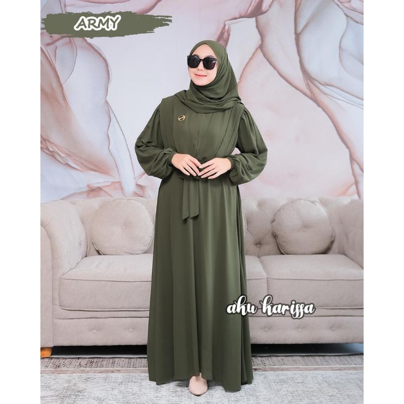 Siena set hijab pashmina full ceruty premium ORI aku karissa gamis ummahzareen