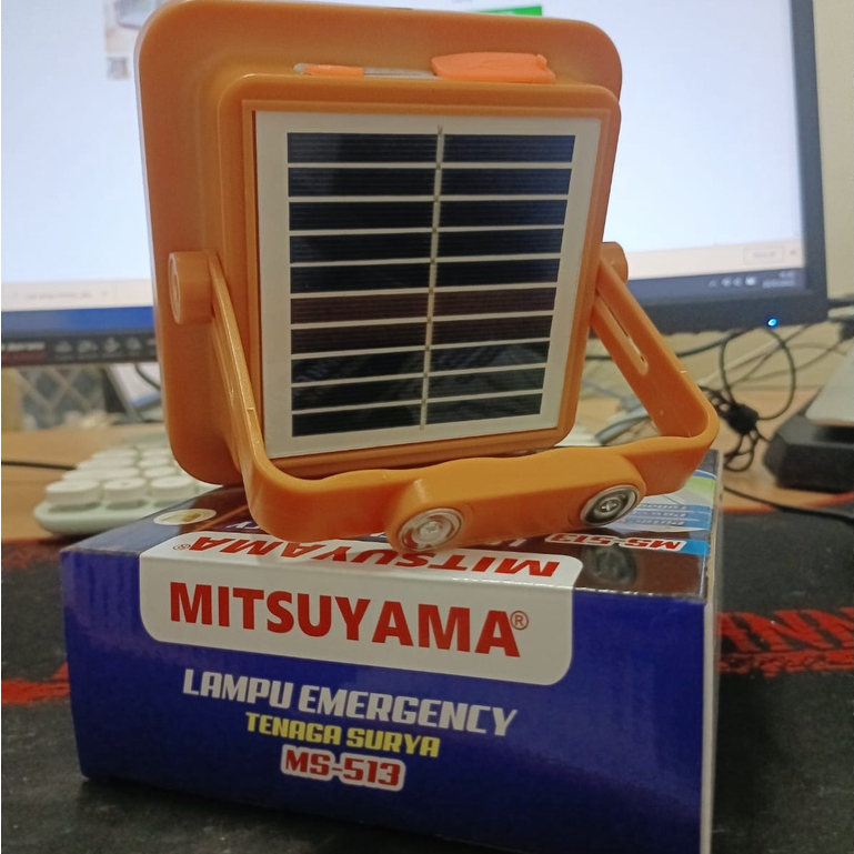 Lampu Emergency Profesional Multifungsi 30 Watt Mitsuyama MS-513 Solar Cell Tenaga Surya Original