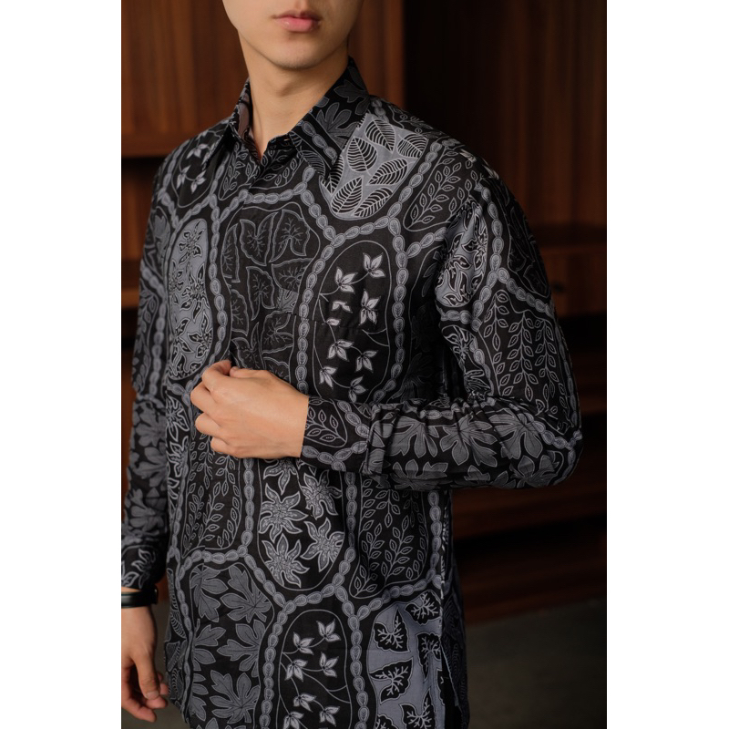 Batik Ayman - DHIKA | Baju Kemeja Batik Pria Lengan Panjang Katun Solo Halus Full Furing Premium Modern