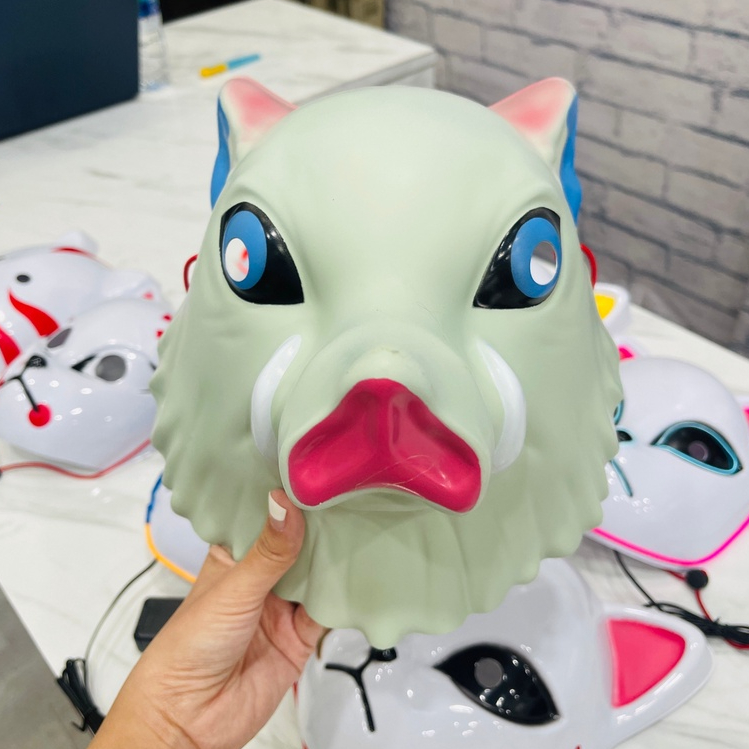 Topeng Inosuke Hashibira Cosplay Anime Manga Kimetsu No  Yaiba Demon Slayer