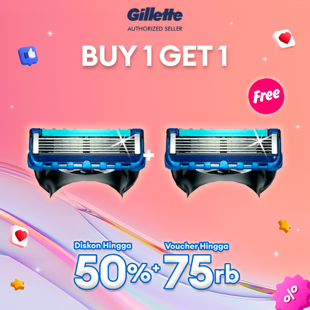 Gillette Alat Cukur Fusion Proglide Razor + 2 Refill Pisau Cukur Isi Ulang