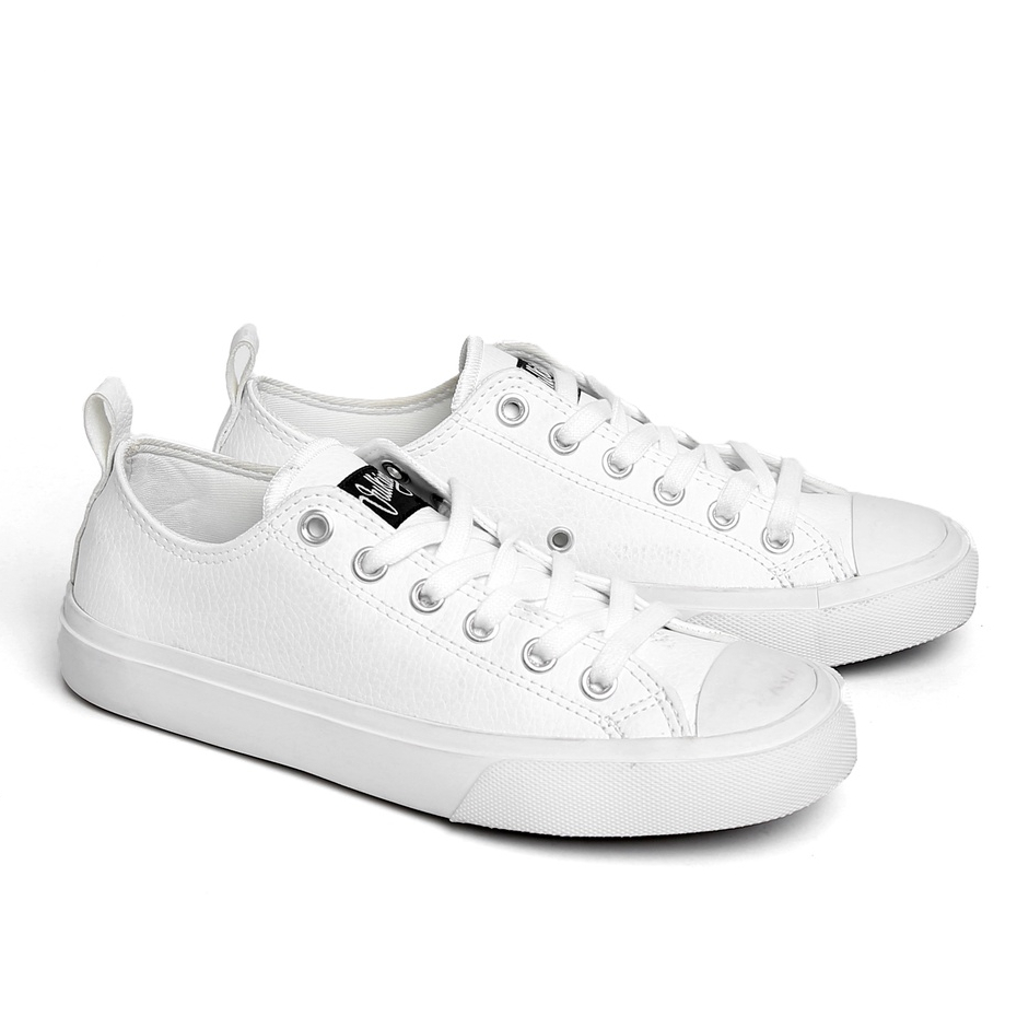 Vulking Sepatu Sneakers Basic Low Wanita Casual Street Style MAZE WHITE Synthetic Leather Original