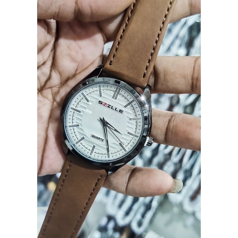 JAM TANGAN PRIA KULIT SNILLE 1010 WATERPROOF