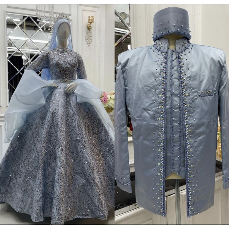 TERBARU//GAUN PENGANTIN BARBIE COUPLE//GAUN COUPLE BESKAP//BASOFI