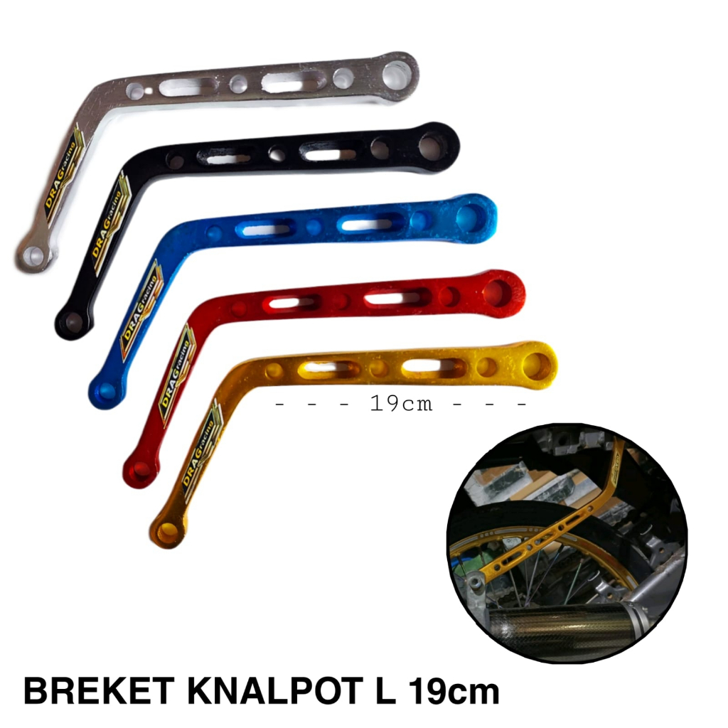 kleman knalpot L knalpot pangkon knalpot L breket knalpot L panjang 25cm 19cm almunium cnc universal