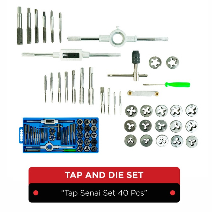 Tap and Die Set | Tap Senai Set 40 Pcs